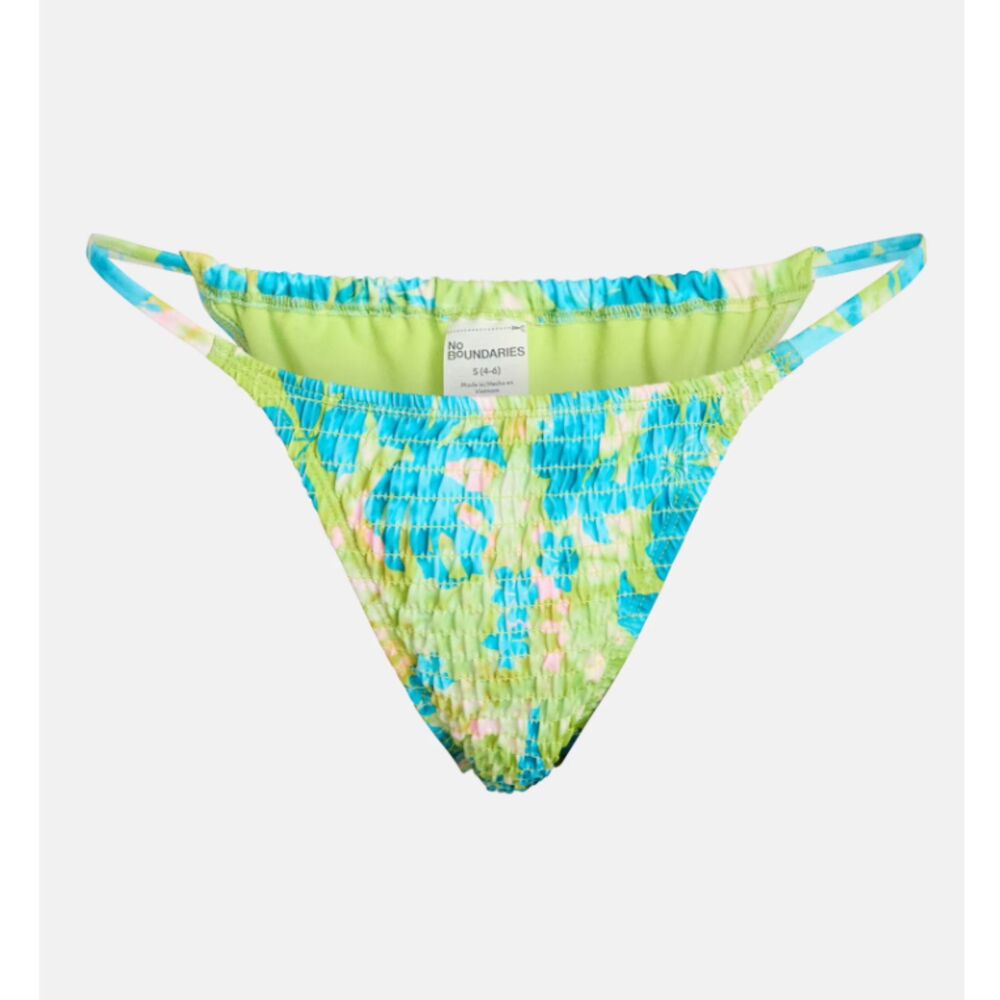 No Boundaries Womens Low Waist Lime Grass Bikini Bottom